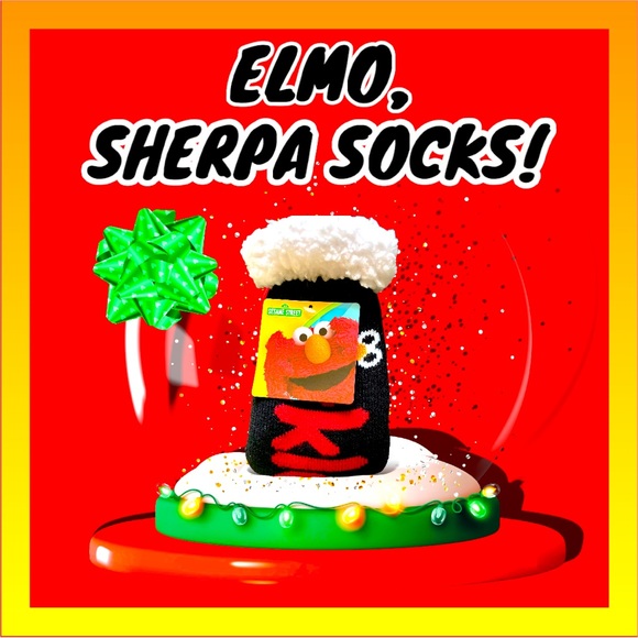 🆕 Sesame Street Sherpa Socks Tickle Me Elmo Sherpa Socks Limited Edition - Picture 11 of 16